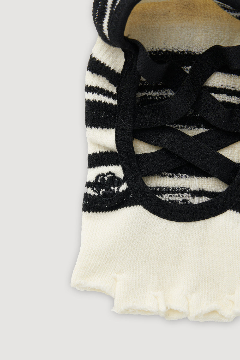 HAILEY STRIPE TOE FREE GRIP SOCKS