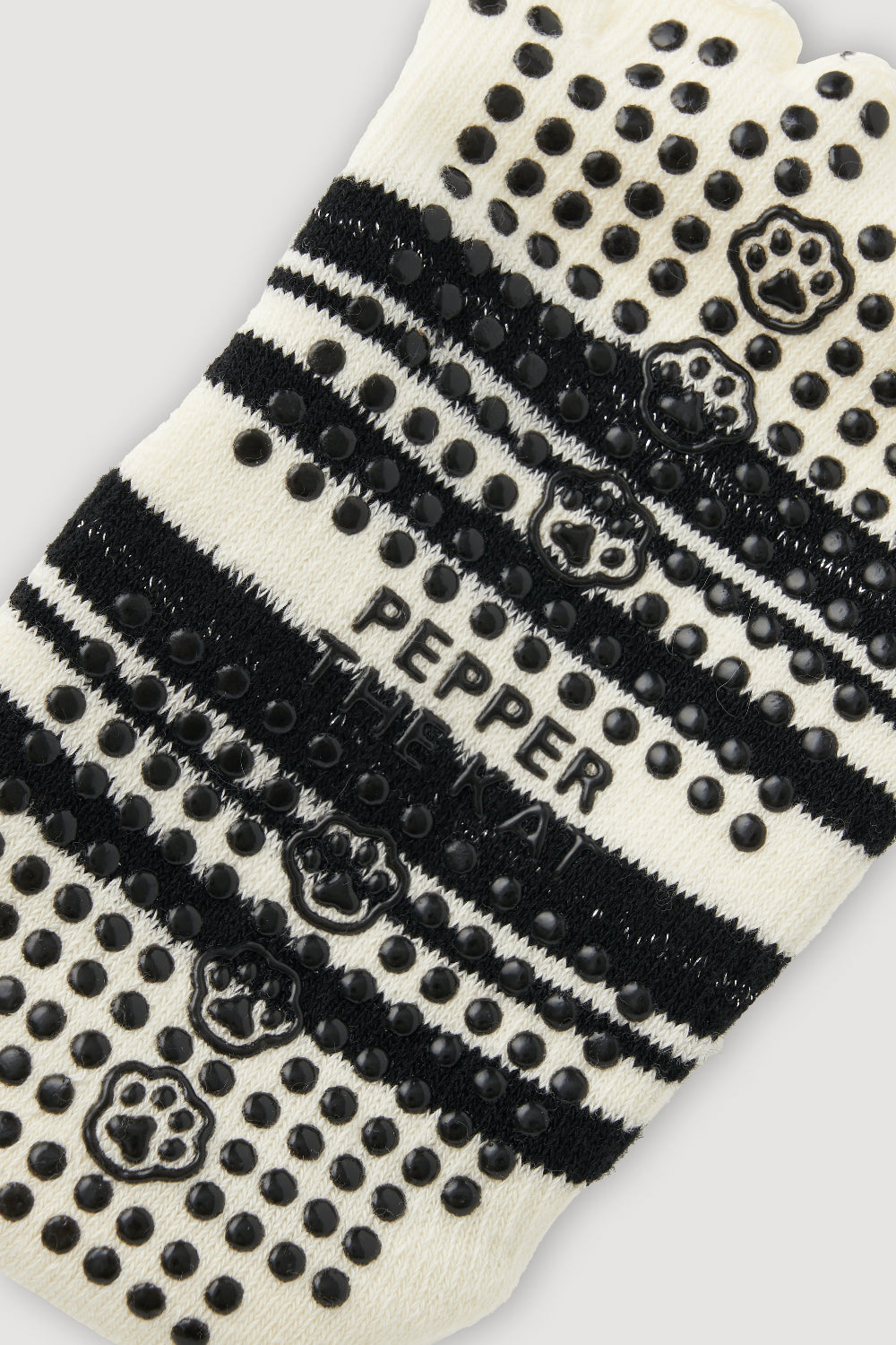 HAILEY STRIPE TOE FREE GRIP SOCKS