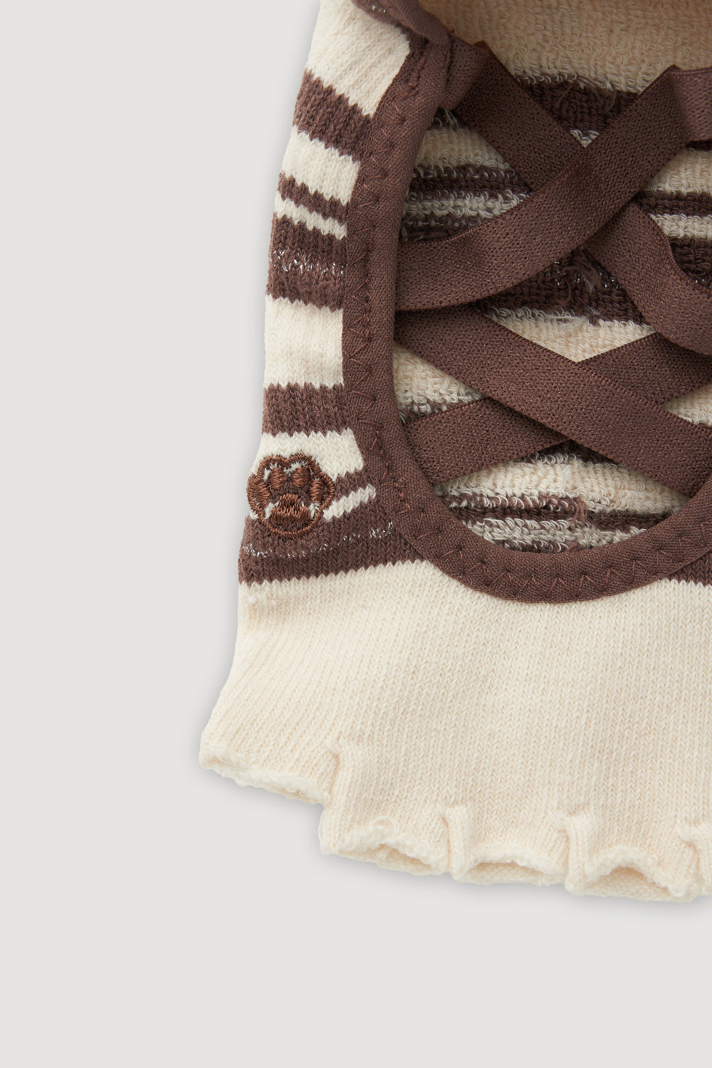 HAILEY STRIPE TOE FREE GRIP SOCKS