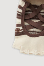 HAILEY STRIPE TOE FREE GRIP SOCKS