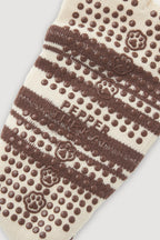 HAILEY STRIPE TOE FREE GRIP SOCKS