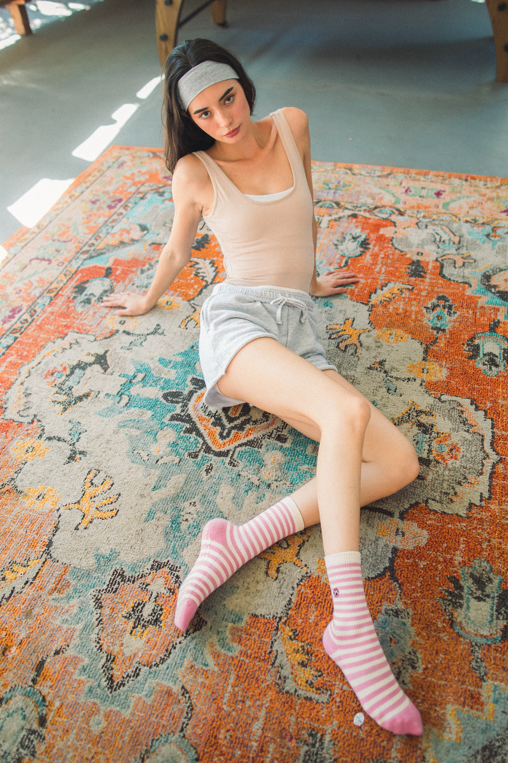 TAYLOR STRIPE GRIP SOCKS