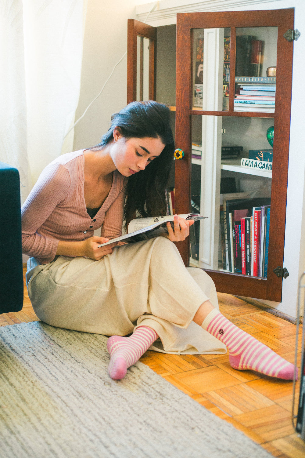 TAYLOR STRIPE GRIP SOCKS