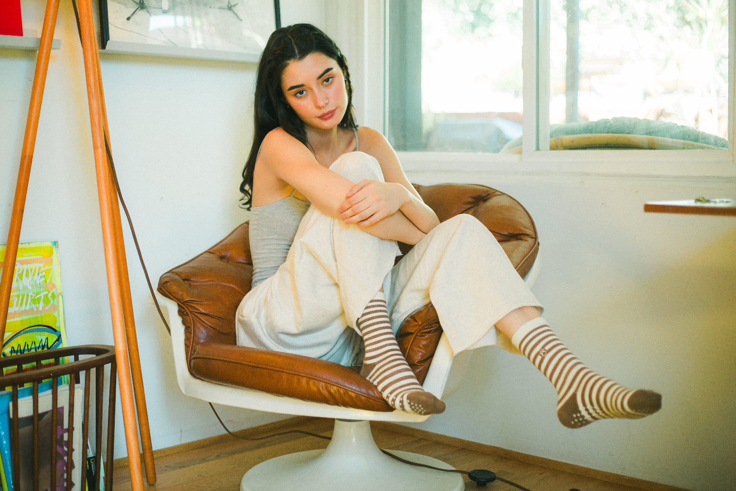 TAYLOR STRIPE GRIP SOCKS