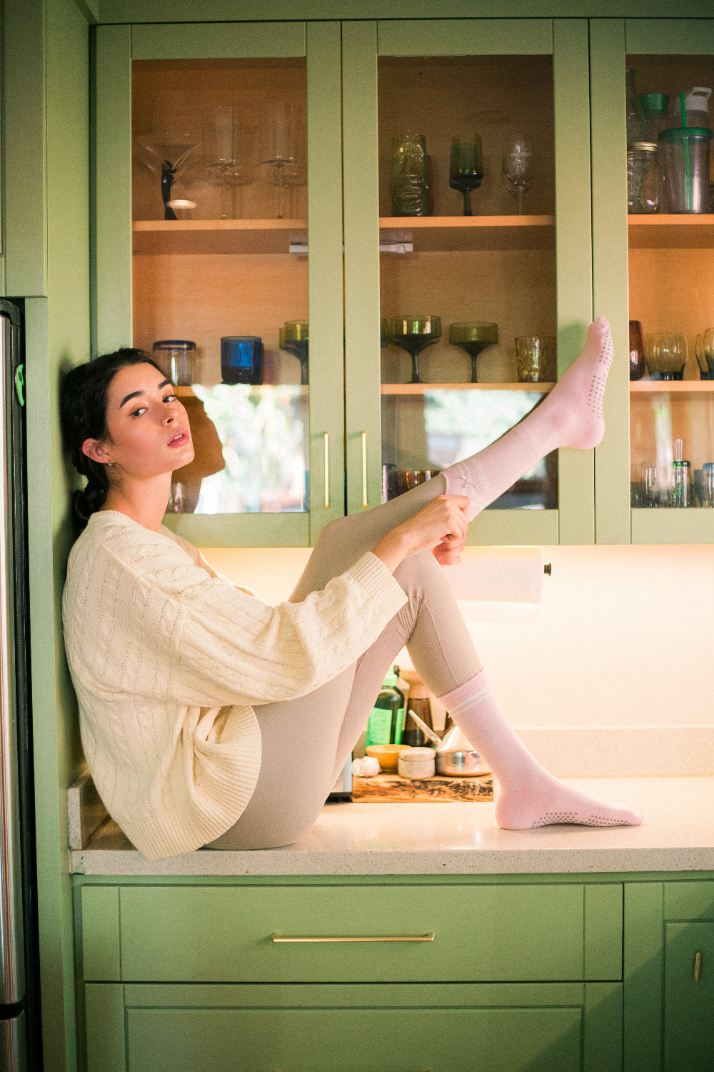 KATIE 'THE KAT' RIBBON GRIP SOCKS